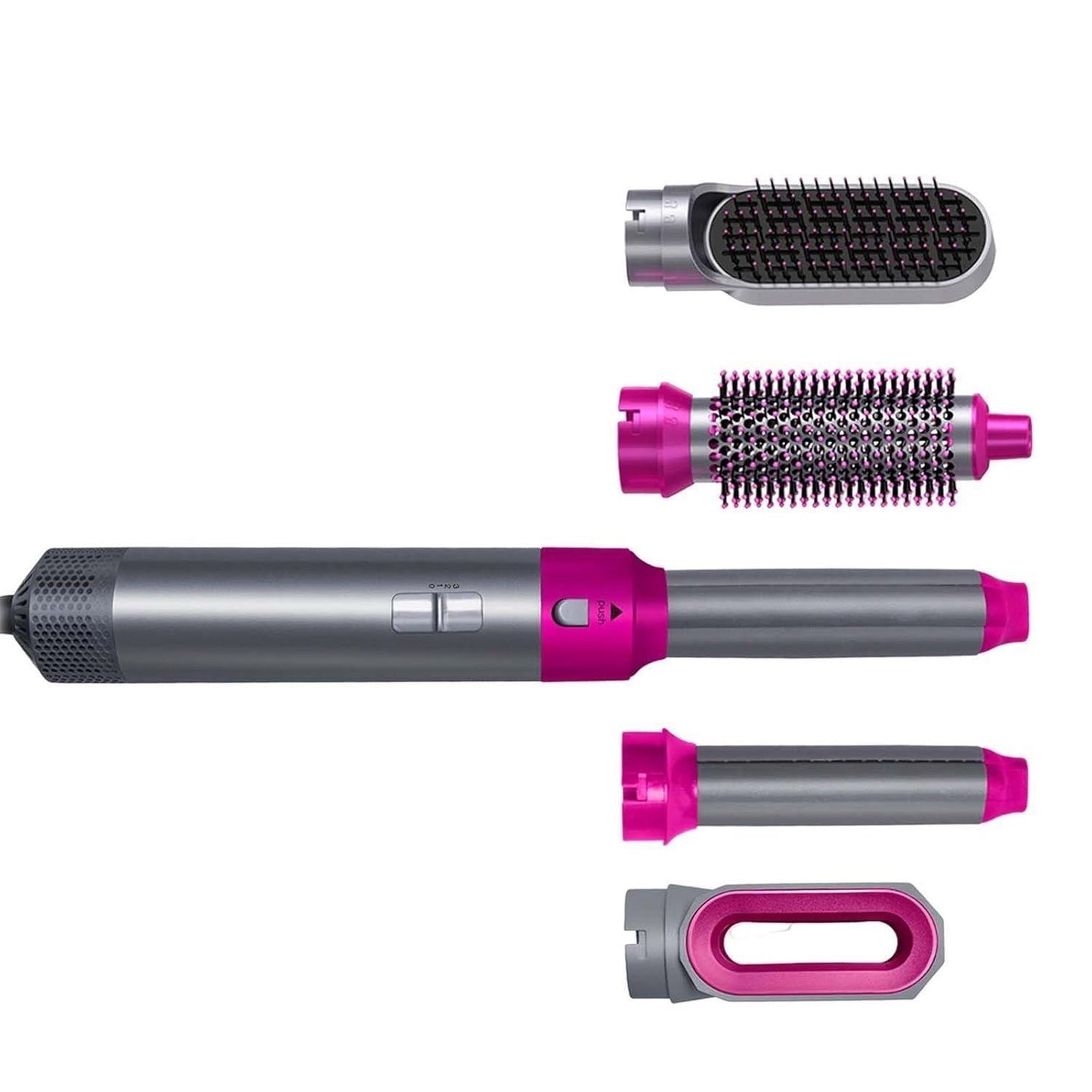 Premium Muti-Functional 5 IN 1 Hair Styling Tool Detachable Hot Air Brush Hair Dryer with Comb
