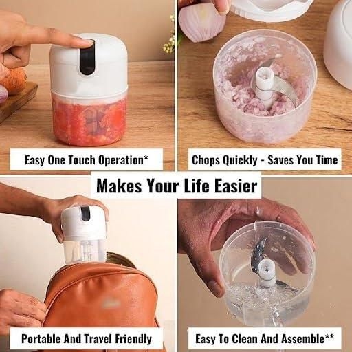 Premium Mini Electric Meat/Garlic Chopper Portable Food Processor