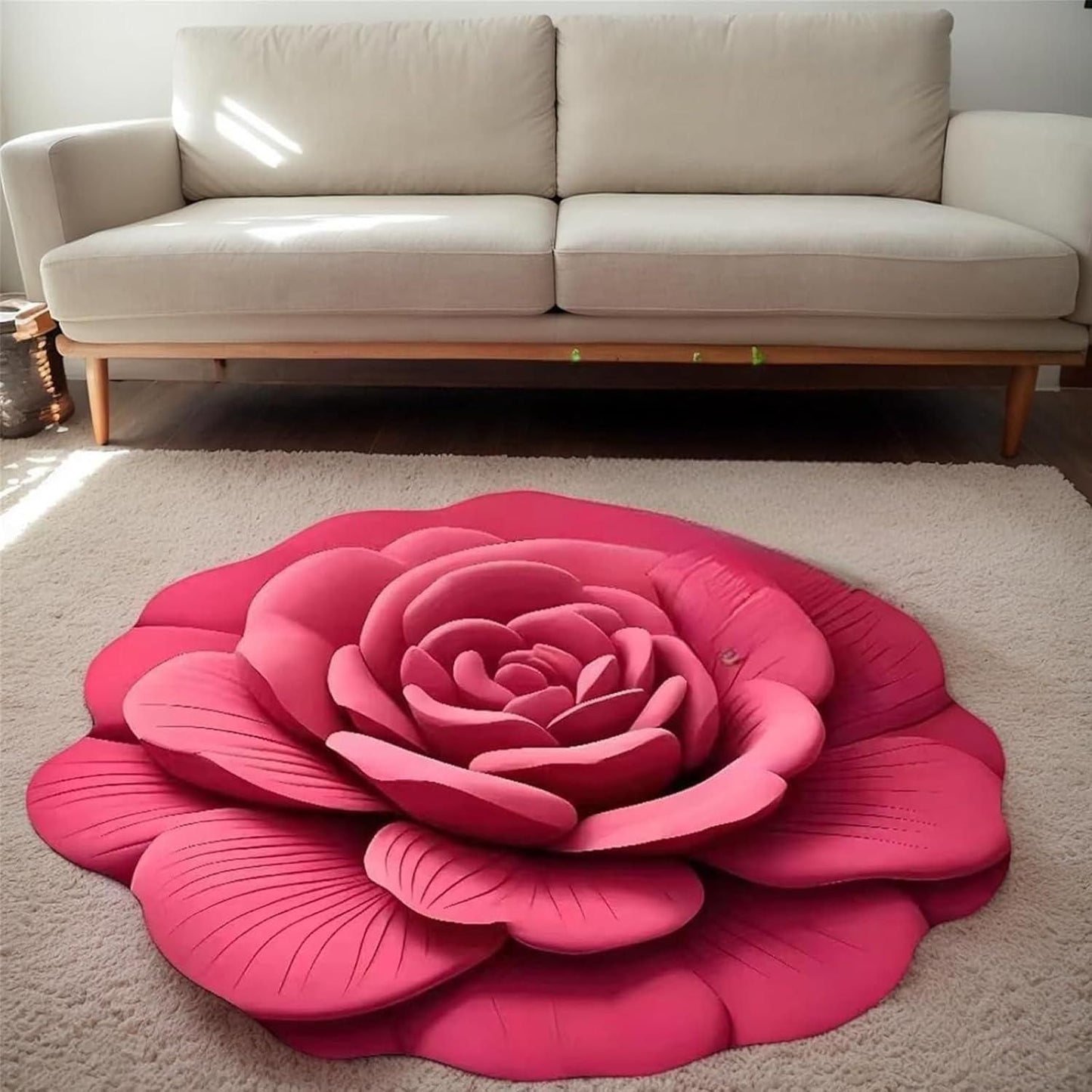 Premium 3D Flower Design Floor Mat, Quick Dry Non Slip (Pack of 2)
