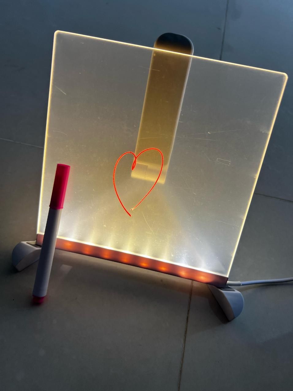 Premium 3D LED Light Glass Acrylic Writing pad