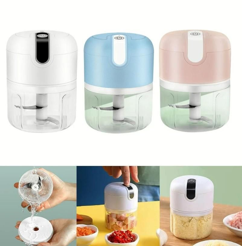 Premium Mini Electric Meat/Garlic Chopper Portable Food Processor