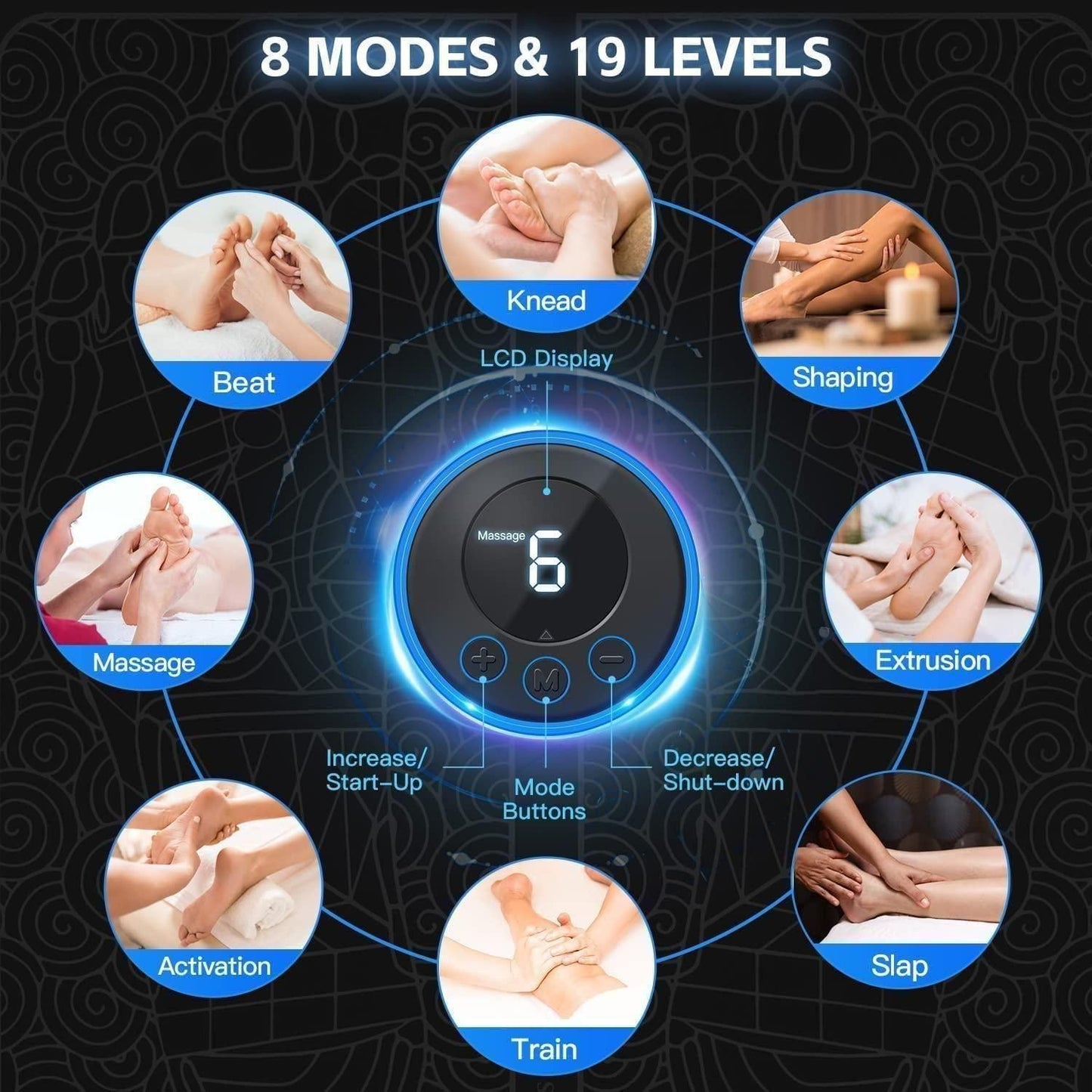 Premium Vibrating Bubble Electric Ems Foot Massager Pad