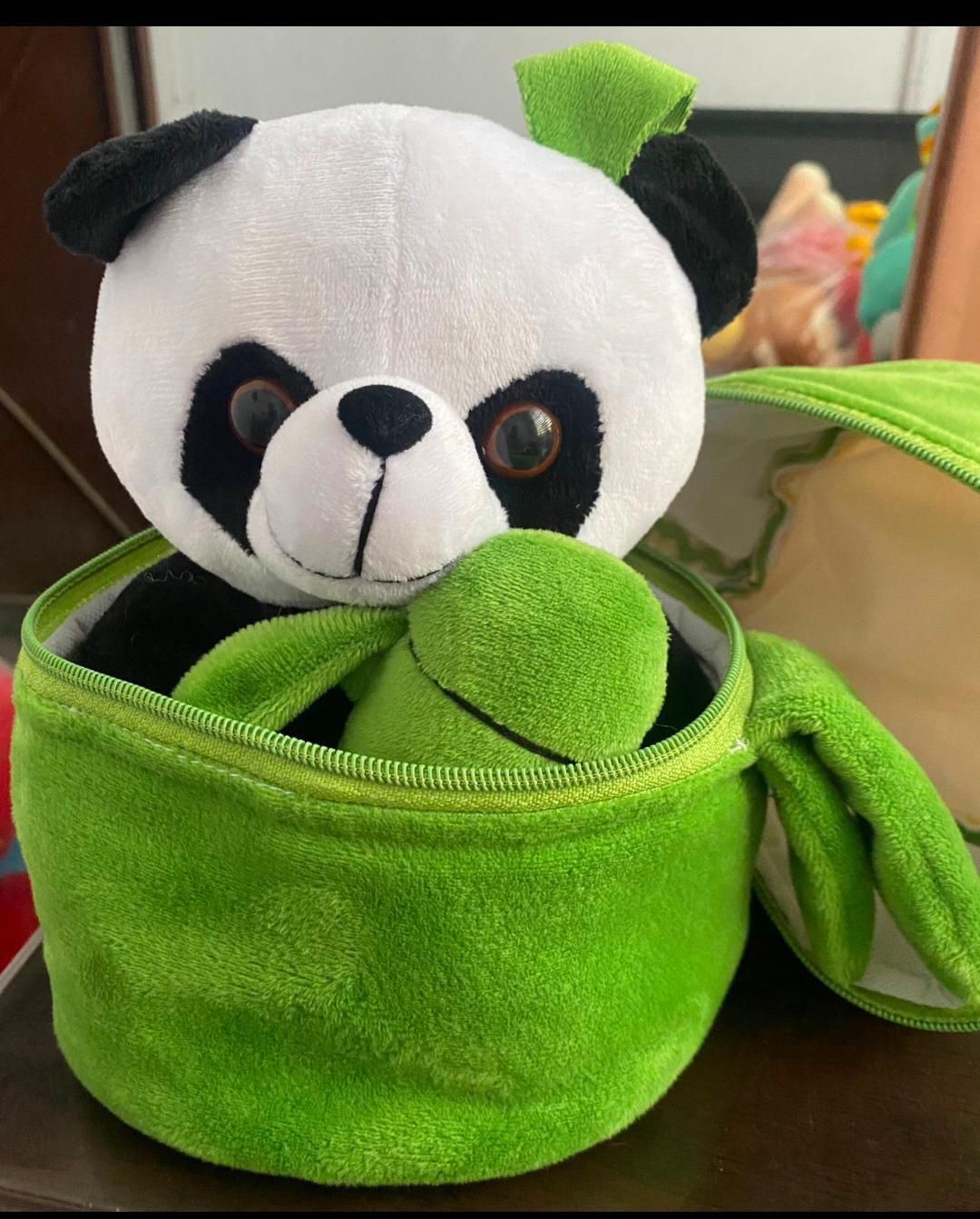 Premium Cute Panda Plush with Bamboo