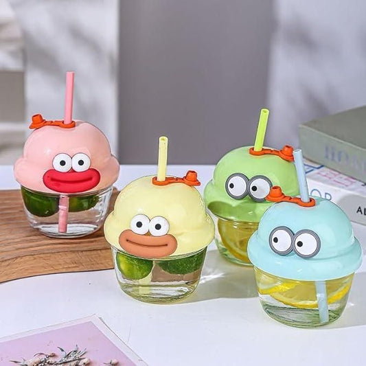 Premium Cartoon Glass Cup 210 ml