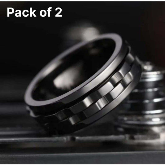 Premium Stainless Steel Ring For Men (Pack of 2)
