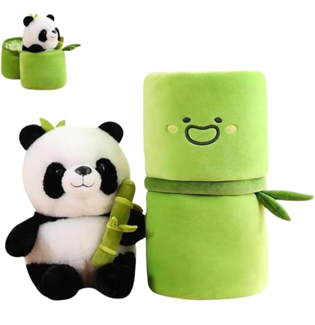 Premium Cute Panda Plush with Bamboo