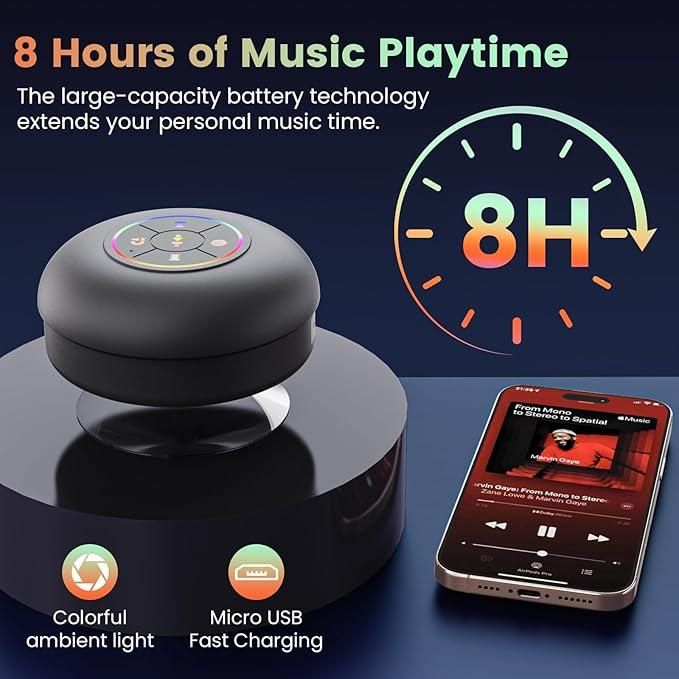 Premium Large Suction Cup Waterproof Bluetooth Speaker