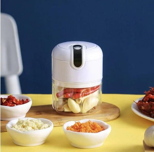 Premium Mini Electric Meat/Garlic Chopper Portable Food Processor