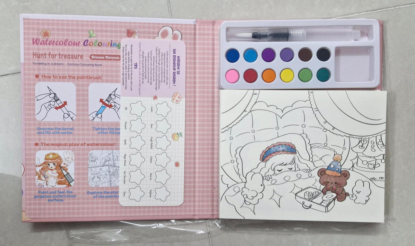 Premium Cartoon Art Coloring Painting Set for Kid's